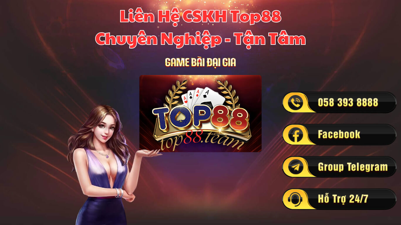 Dịch vụ hỗ trợ trực tuyến 24/7 của cổng game Top88